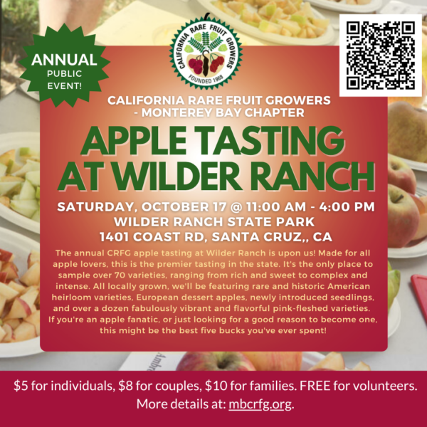 Apple Tasting at Wilder Ranch, Saturday, Oct. 17, 11am - 4pm